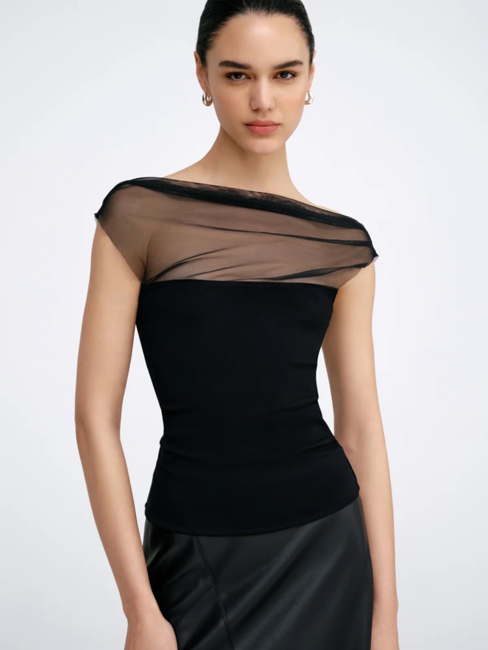 NWT Marcella NYC black Cabrini top size S